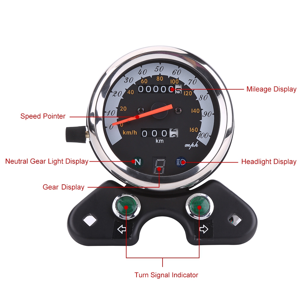 Universal Motorcycle Dual Odom - Motorcycle Gear Display ulasan dan harga